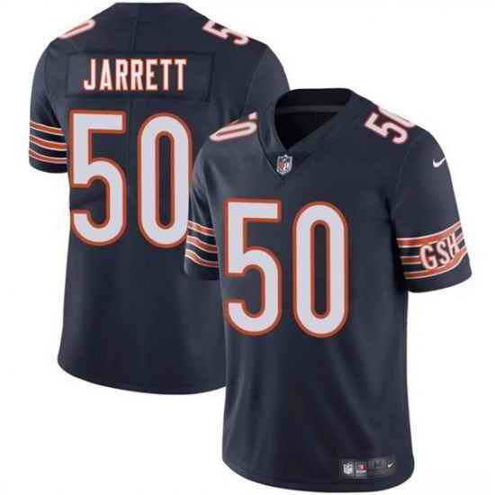 Men Chicago Bears 50 Grady Jarrett Navy 2025 Vapor Stitched Football Jersey