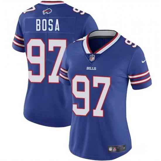 Women Buffalo Bills 97 Joey Bosa Royal Vapor Stitched Football Jersey