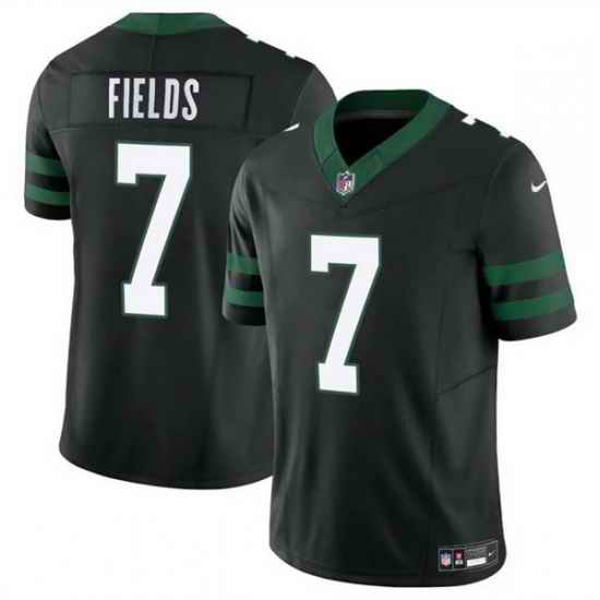 Men New York Jets 7 Justin Fields Black 2025 F U S E  Vapor Untouchable Limited Stitched Jersey
