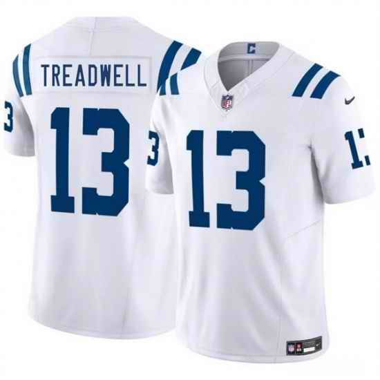 Men Indianapolis Colts 13 Laquon Treadwell White 2025 F U S E  Vapor Limited Stitched Football Jersey