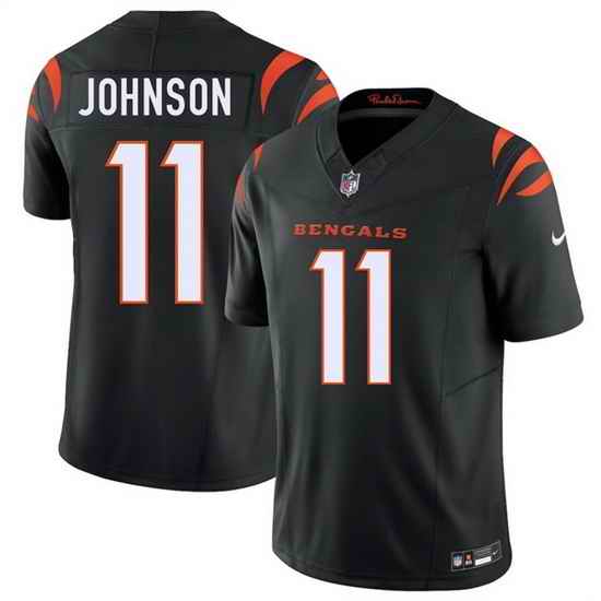 Men Cincinnati Bengals  11 Josh Johnson Black 2026 F U S E  Vapor Untouchable Limited Stitched Football Jersey