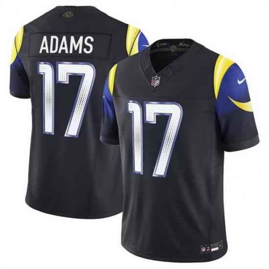 Women Los Angeles Rams 17 Davante Adams Black 2025 F U S E   Rivalries Vapor Limited Stitched Jersey