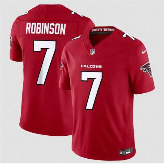 Men Atlanta Falcons  7 Bijan Robinson Red 2026 New F U S E  Vapor Untouchable Limited Stitched Football Jersey