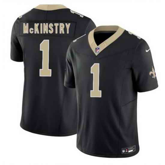 Men New Orleans Saints  1 Kool Aid McKinstry Black 2026 F U S E Vapor Limited Stitched Football Jersey