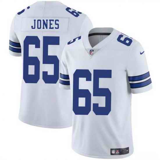 Men Dallas Cowboys 65 Robert Jones White 2025 Vapor Untouchable Limited Stitched Football Jersey