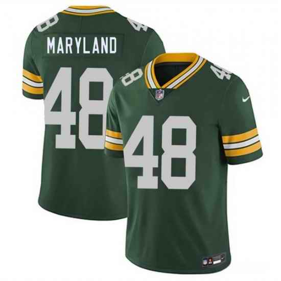 Men Green Bay Packers  48 RJ Maryland Green 2026 Draft Vapor Untouchable Limited Stitched Football Jersey