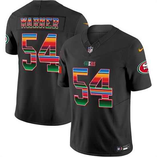 Men San Francisco 49ers  54 Fred Warner Black Mexico 2026 F U S E  Vapor Untouchable Limited Stitched Football Jersey