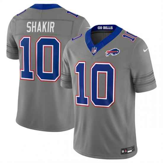 Men's Buffalo Bills #10 Khalil Shakir Gray F.U.S.E. 2026 Nickel City Vapor Football Stitched Jersey