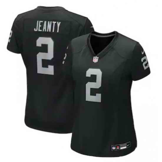 Women Las Vegas Raiders 2 Ashton Jeanty  Black 2025 F U S E  Vapor Stitched Football Jersey