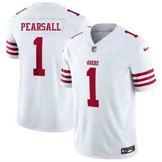 Youth San Francisco 49ers 1 Ricky Pearsall White 2025 F U S E  Vapor Untouchable Limited Stitched Football Jersey