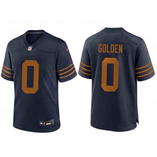 Men Green Bay Packers #0 Matthew Golden Nike Navy F U S E Stitched Jersey