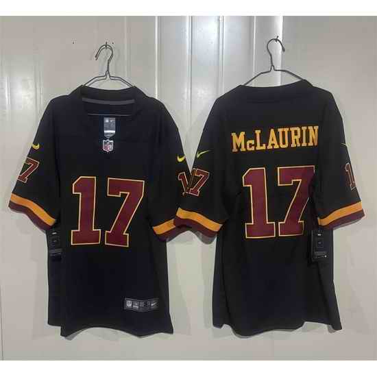 Men Washington Commanders  17 Terry McLaurin Black 2026 Hail Raiser Alternate Vapor Limited Stitched Football Jersey