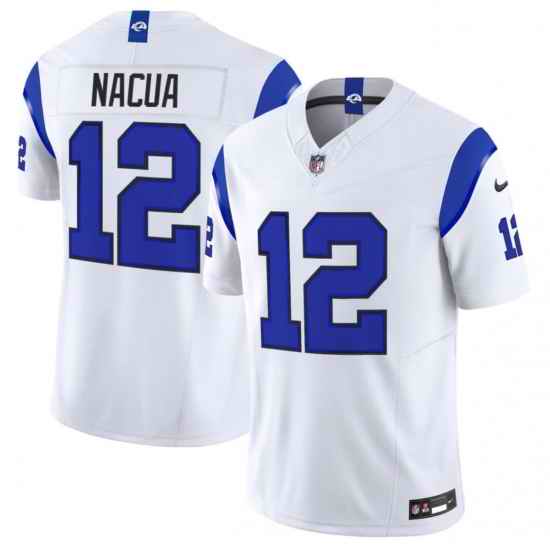 Men's Los Angeles Rams #12 Puka Nacua White 2026 F.U.S.E. Vapor Limited Football Stitched Jersey