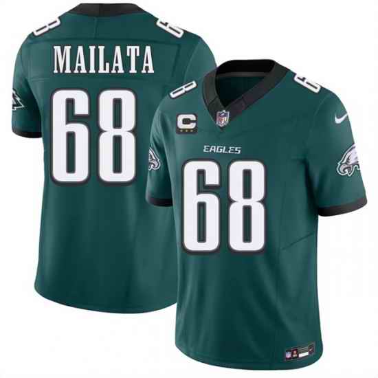 Men Philadelphia Eagles 68 Jordan Mailata Green 2026 F U S E 3 Star C Patch Vapor Untouchable Limited Stitched Football Jersey