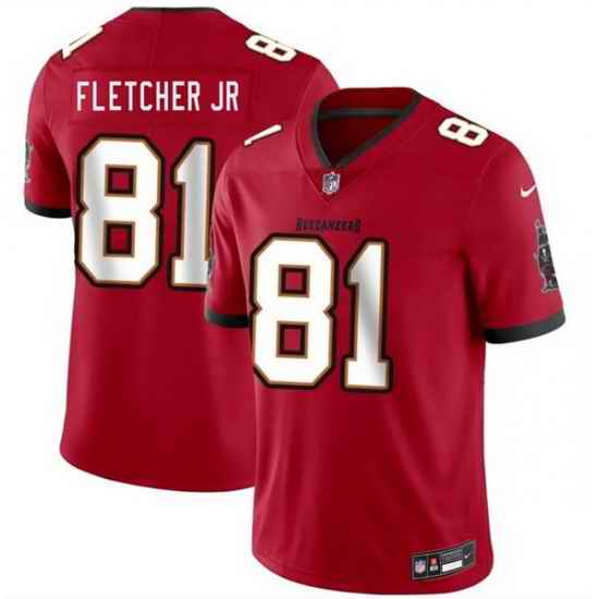 Men Tampa Bay Buccaneers  81 Kenny Fletcher Jr Red 2026 Draft Vapor Limited Stitched Jersey