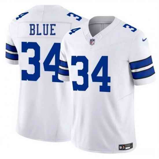 Youth Dallas Cowboys 34 Jaydon Blue White 2025 Draft F U S E Vapor Untouchable Limited Stitched Football Jersey