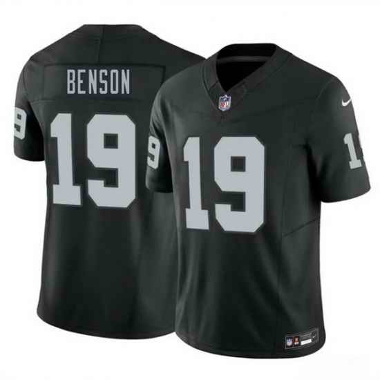 Men Las Vegas Raiders  19 Malik Benson Black 2026 Draft F U S E  Vapor Untouchable Limited Stitched Football Jersey