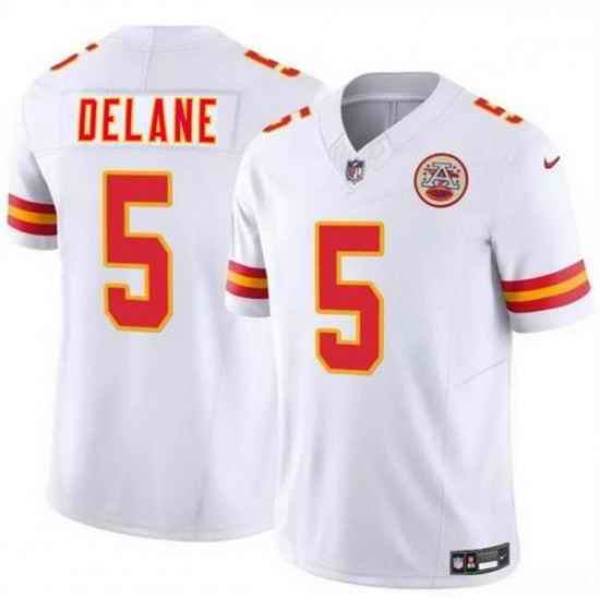 Men Kansas City Chiefs  5 Mansoor Delane White 2026 Draft F U S E  Vapor Untouchable Limited Stitched Football Jersey