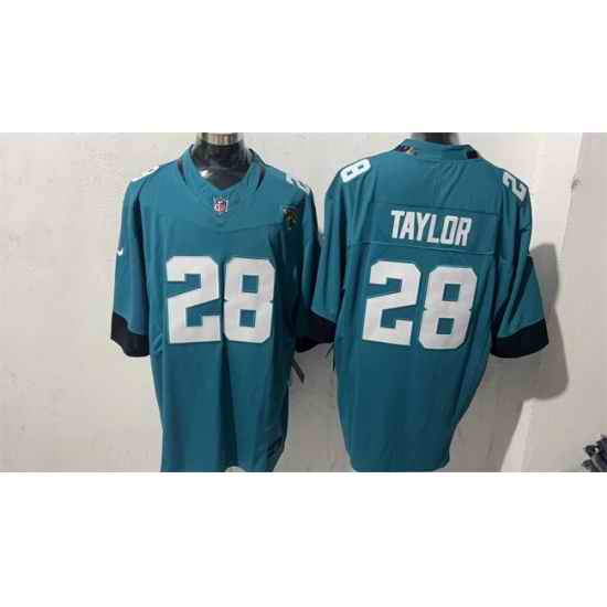 Men Jacksonville Jaguars 28 Fred Taylor Teal 2026 F U S E Vapor Untouchable Limited Stitched Jersey