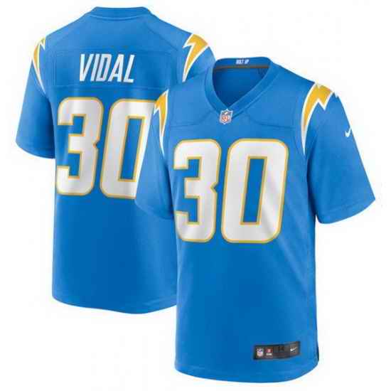 Men Los Angeles Chargers 2330 Kimani Vidal Blue 2025 Stitched Game Jersey