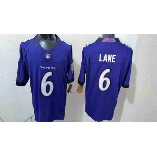 Men Baltimore Ravens 6 Ja Kobi Lane Purple 2026 F U S E Vapor Stitched Limited Football Jersey