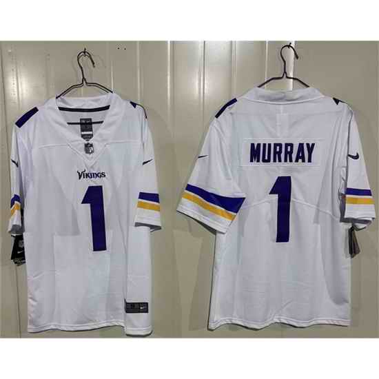 Men Minnesota Vikings  1 Kyler Murray White 2026 Vapor Untouchable Limited Stitched Jersey
