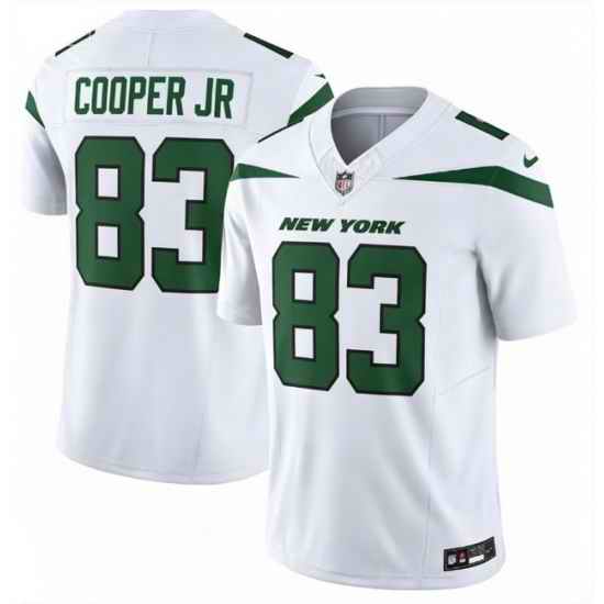 Men New York Jets Omar Cooper JR #83 White F U S E 2026 Draft Stitched Football Jersey