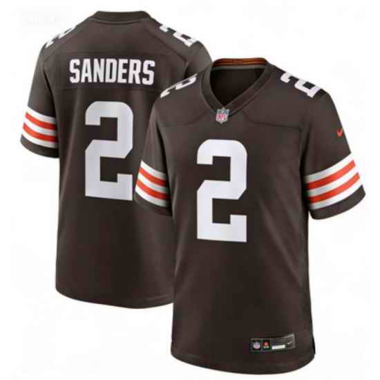 Men Cleveland Browns Nike #2 Shedeur Sanders Brown  Stitched NFL Jersey