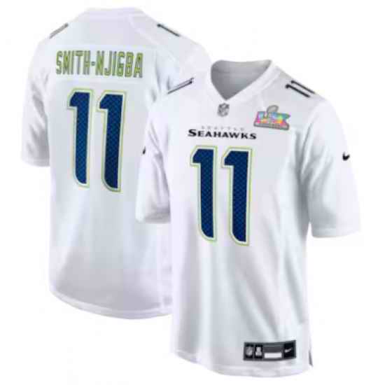 Jaxon Smith-Njigba Seattle Seahawks Nike Super Bowl LX Patch Tundra Fashion Game Jersey White