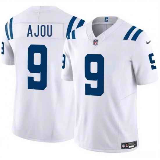 Men Indianapolis Colts 9 Ajou Ajou White 2025 F U S E  Vapor Limited Stitched Football Jersey