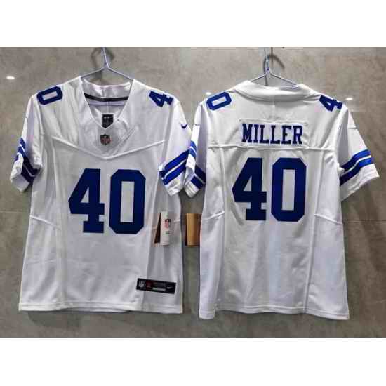 Men Nike Dallas Cowboys Von Miller #40 White F U S E Stitched NFL Jersey
