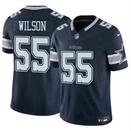 Men Dallas Cowboys 55 Logan Wilson Navy 2025 F U S E Vapor Untouchable Limited Stitched Football Jersey