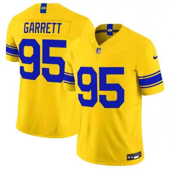 Men's Los Angeles Rams #95 Myles Garrett Yellow 2026 F.U.S.E. Vapor Limited Football Stitched Jersey