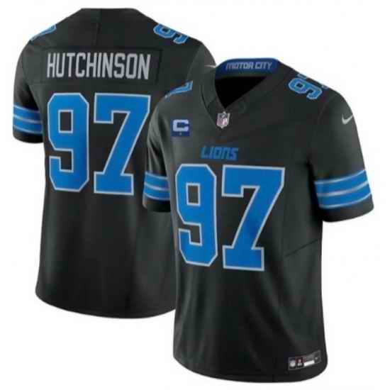 Toddler Detroit Lions 97 Aidan Hutchinson Black 2024 F U S E 2nd Alternate Vapor Limited Stitched Jersey