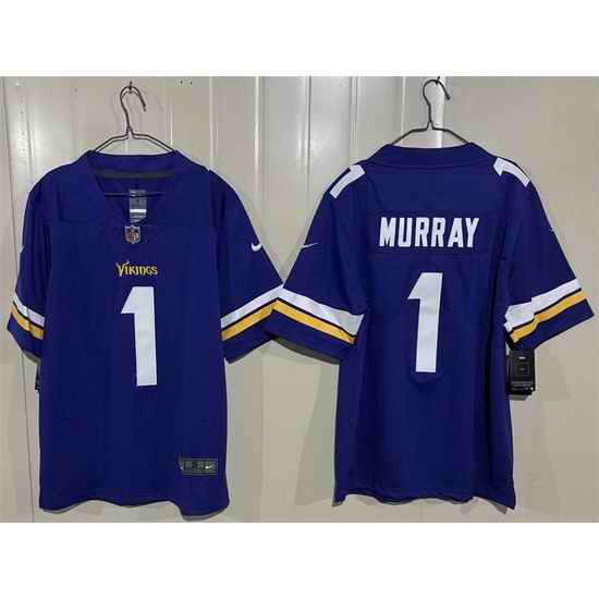 Men Minnesota Vikings  1 Kyler Murray Purple 2026 Vapor Untouchable Limited Stitched Jersey