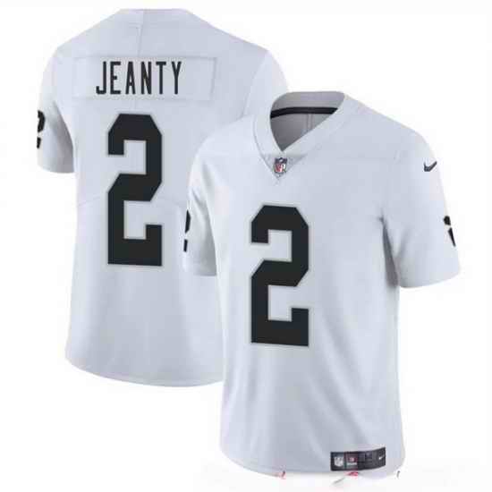 Youth Las Vegas Raiders 2 Ashton Jeanty White 2025 Draft Vapor Untouchable Limited Stitched Football Jersey