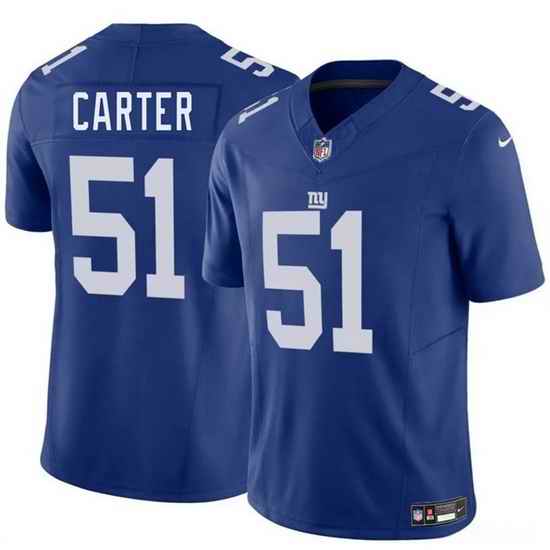 Men New York Giants 51 Abdul Carter Blue 2025 Draft F U S E  Vapor Untouchable Limited Stitched Jersey