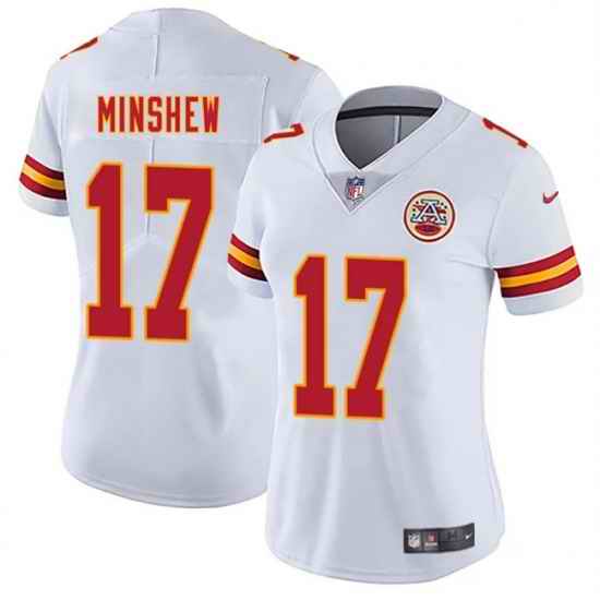 Women Kansas City Chiefs 17 Gardner Minshew White 2025 Vapor Untouchable Limited Stitched Jersey