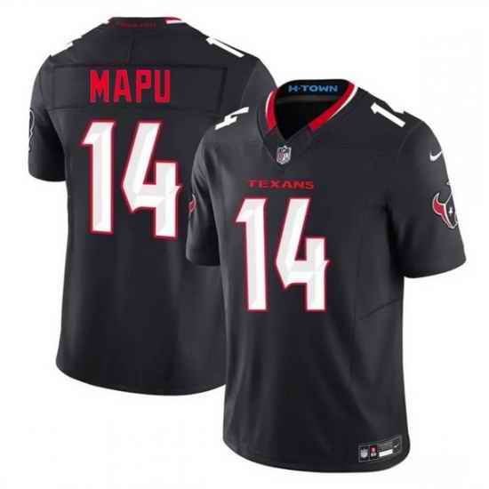 Men Houston Texans  14 Marte Mapu Navy 2nd Alternate 2026 F U S E  Vapor Limited Stitched Football Jersey