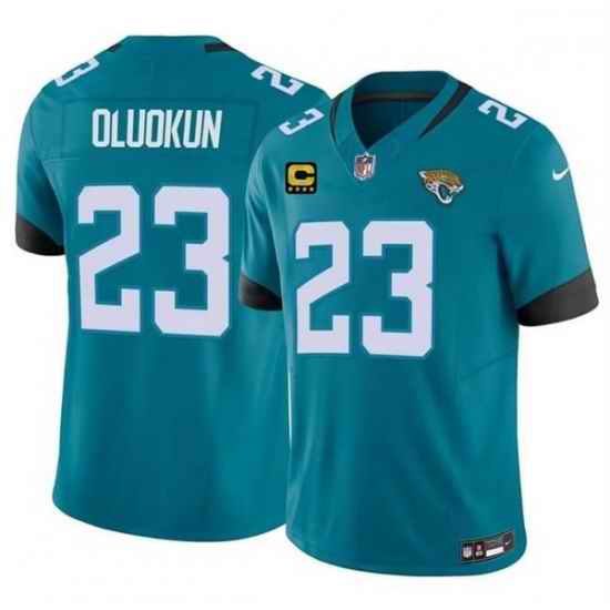 Men Jacksonville Jaguars Foyesade Oluokun Teal 2026 F U S E 4 Star C Patch Vapor Limited Stitched Football Jersey