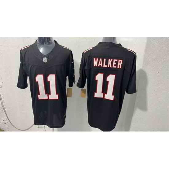 Men Atlanta Falcons 11 Jalon Walker Black F U S E Vapor Untouchable Limited Stitched Football Jersey