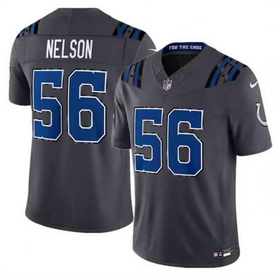 Men Indianapolis Colts  56 Quenton Nelson Dark Gray 2026 F U S E  Rivalries Collection Limited Stitched Football Jersey