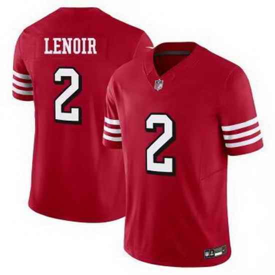 San Francisco 49ers 2 Deommodore Lenoir Red Throwback Limited Stitched Jersey