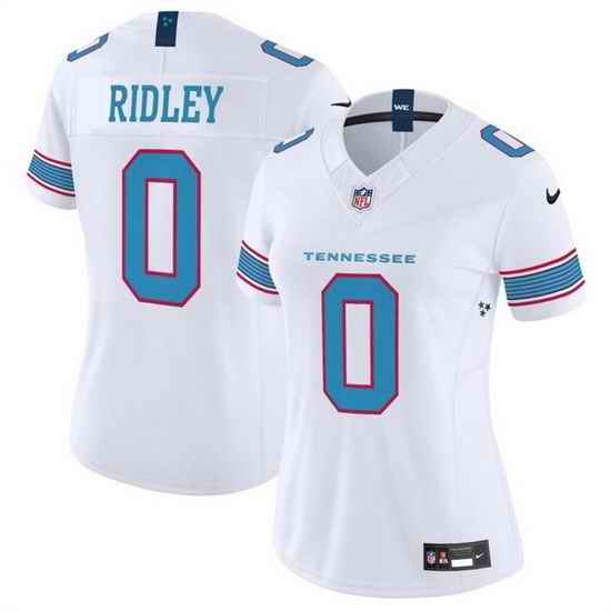 Women Tennessee Titans 0 Calvin Ridley White 2026 F U S E Vapor Limited Stitched Football Jersey