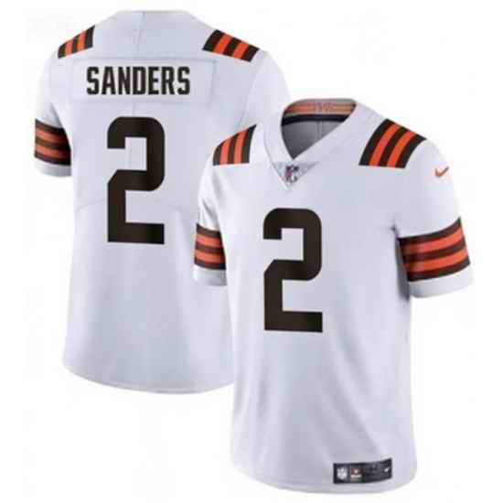 Men Cleveland Browns Nike #2 Shedeur Sanders White Stitched NFL Jersey