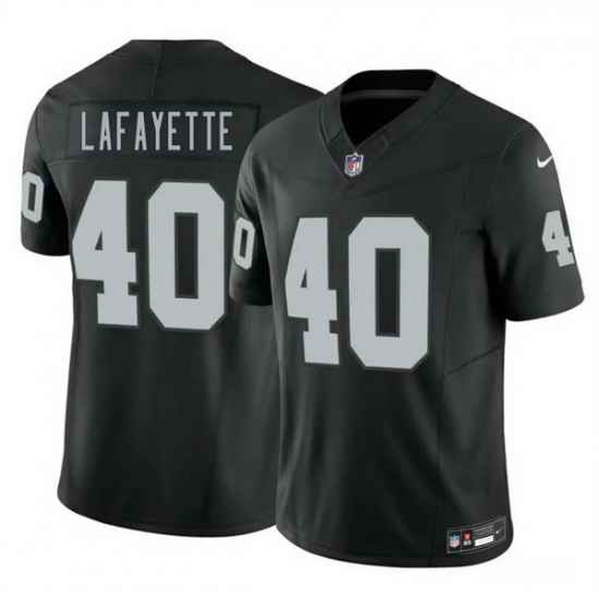 Men Las Vegas Raiders  40 Devin Lafayette Black 2026 Draft F U S E  Vapor Untouchable Limited Stitched Football Jersey