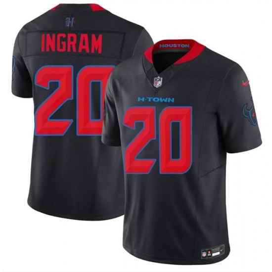 Men Houston Texans  20 Ja Marcus Ingram Navy 2nd Alternate 2026 F U S E  Vapor Limited Stitched Football Jersey