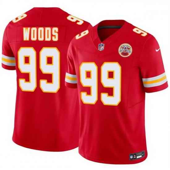 Men Kansas City Chiefs  99 Peter Woods Red 2026 Draft F U S E  Vapor Untouchable Limited Stitched Football Jersey
