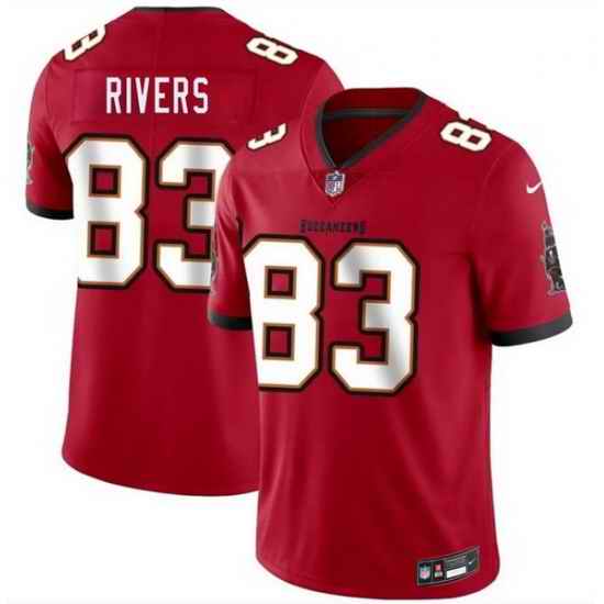Men Tampa Bay Buccaneers  83 Eric Rivers Red 2026 Draft Vapor Limited Stitched Jersey