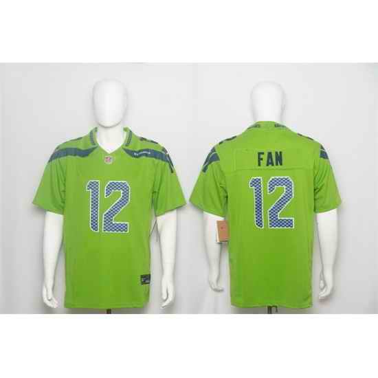 Men Seattle Seahawks 12 Fan Green 2026 F U S E Vapor Untouchable Limited Stitched Football Jersey